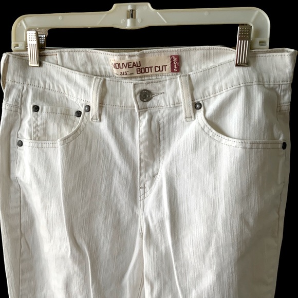 Levi’s 515 White Denim Jeans Bootcut Cotton Spandex Size Medium - Picture 2 of 8